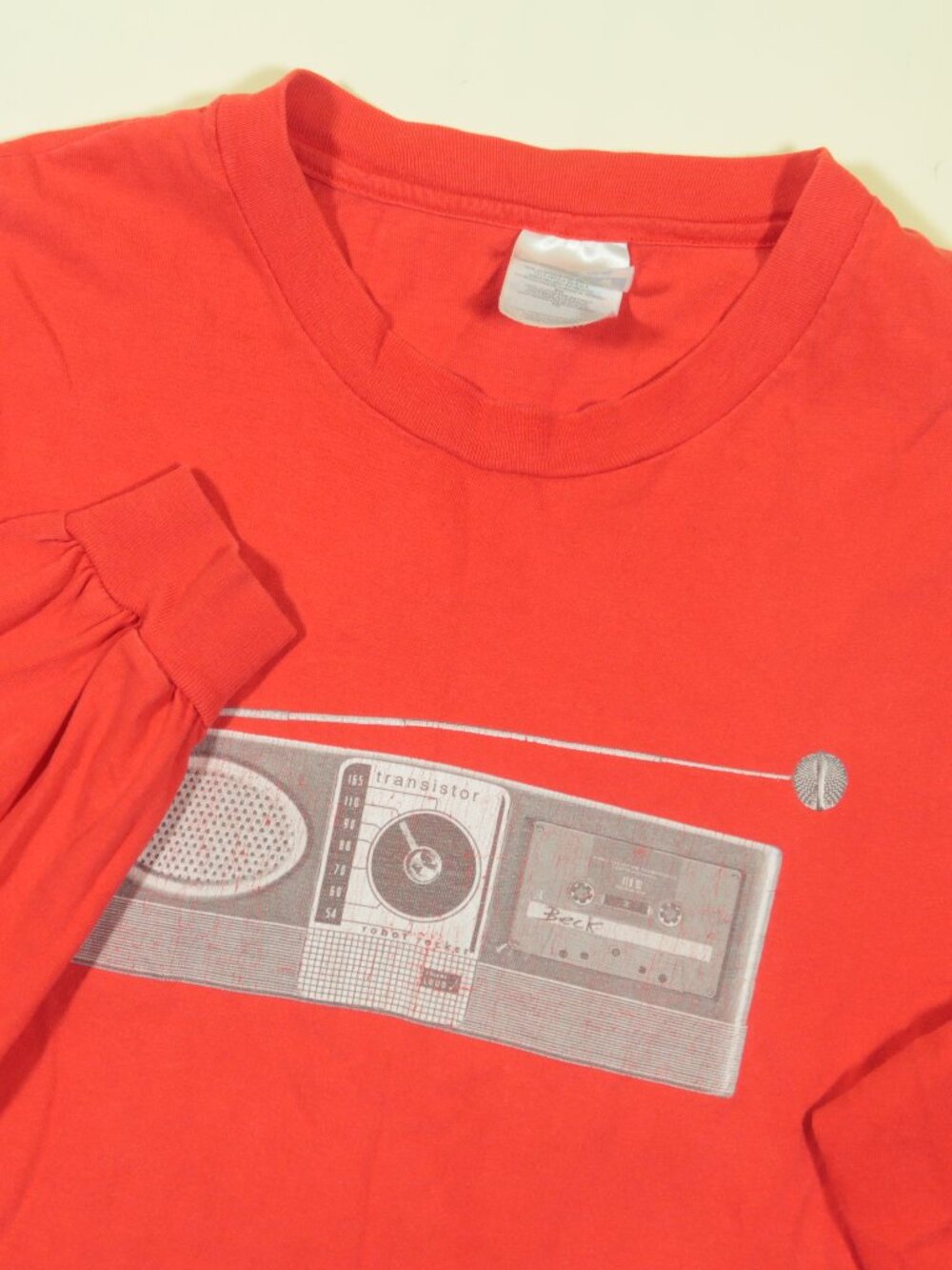 Vintage 1997 Beck Tour T Shirt Adult XL Red Long Sleeve Cotton